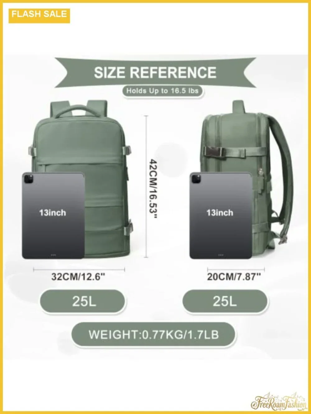 Waterproof Travel Backpack, 15.6